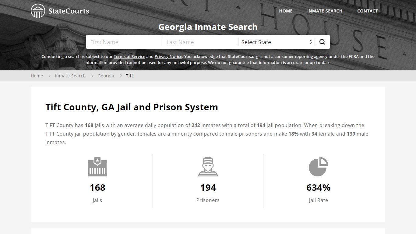 Tift County, GA Inmate Search - StateCourts