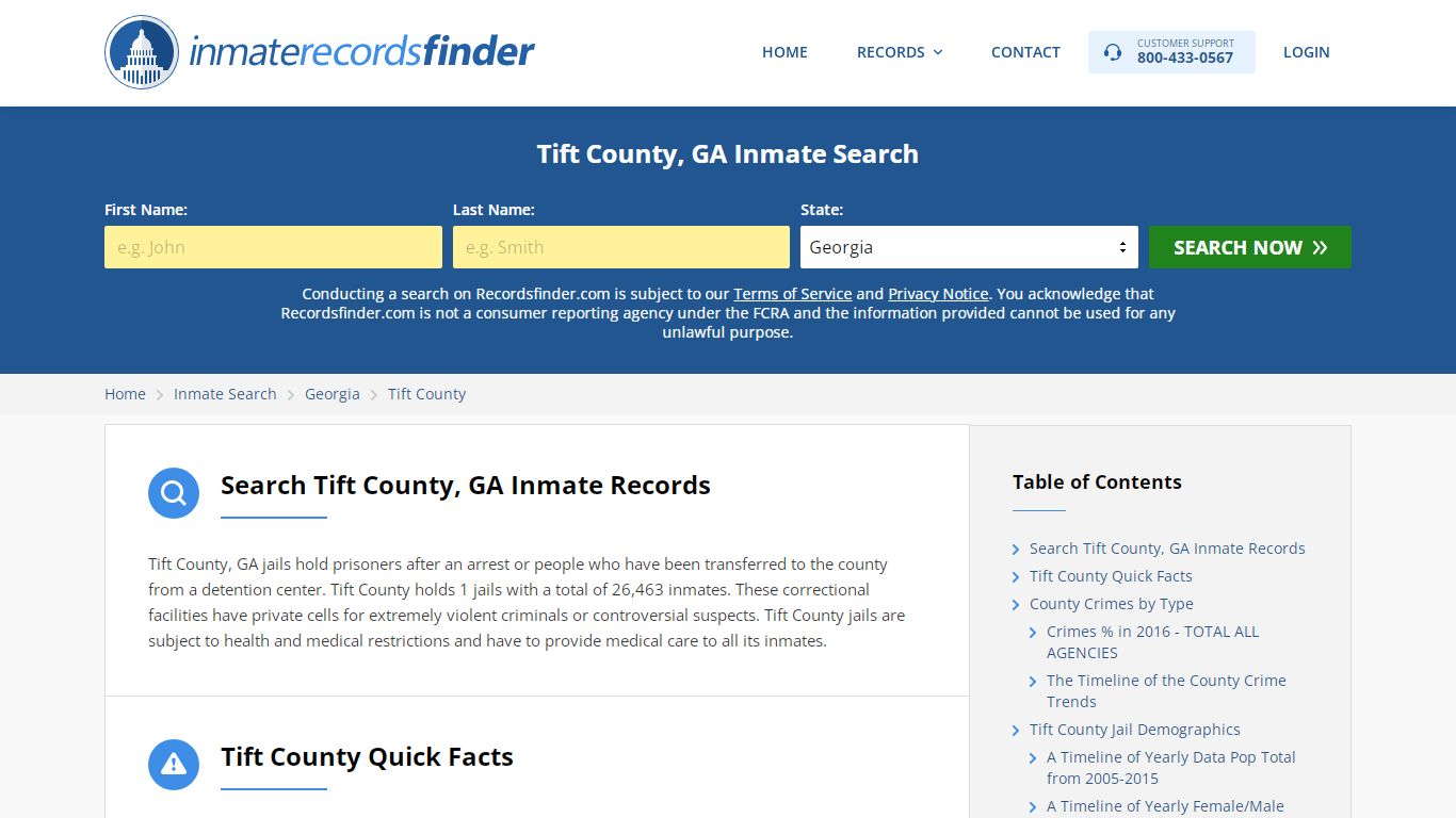 Tift County, GA Inmate Lookup & Jail Records Online